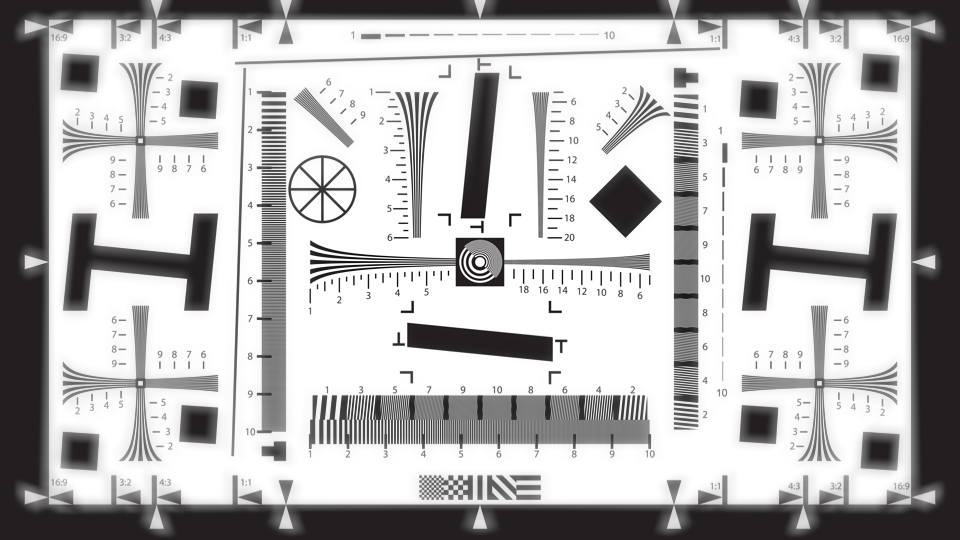 Aperture applied to ISO 12233 chart