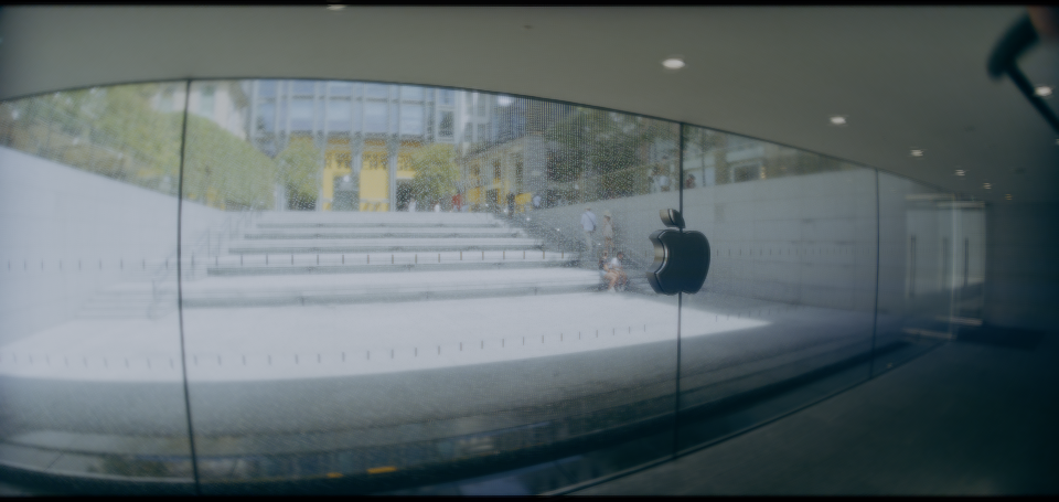 Detail Transfer applied to Image 2 · color-graded image captured with an iPhone 17 Pro and a 1.55× anamorphic adapter (ProRes RAW Open Gate)