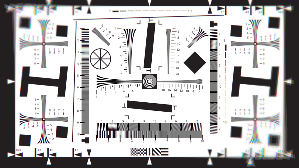 Field Shape applied to ISO 12233 chart