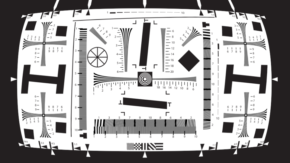 Geometry applied to ISO 12233 chart