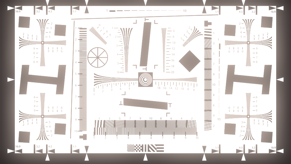 Glare & Halo applied to ISO 12233 chart