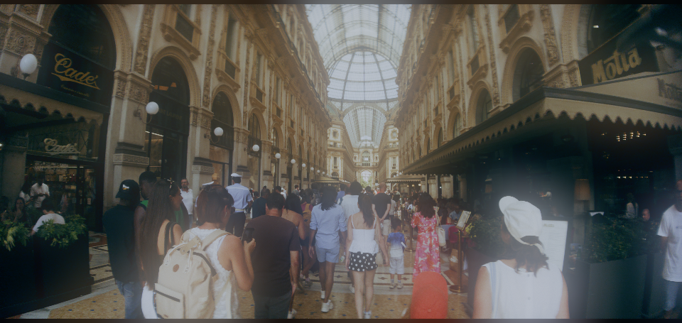 Glare & Halo applied to Image 1 · color-graded image captured with an iPhone 17 Pro and a 1.55× anamorphic adapter (ProRes RAW Open Gate)