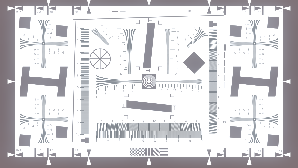 Highlight Response applied to ISO 12233 chart