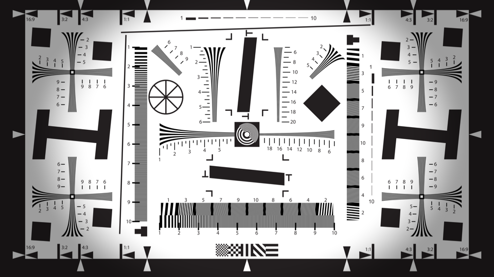 Image Circle applied to ISO 12233 chart