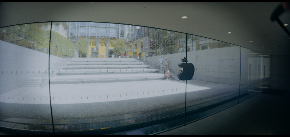 Image Circle applied to Image 2 · color-graded image captured with an iPhone 17 Pro and a 1.55× anamorphic adapter (ProRes RAW Open Gate)