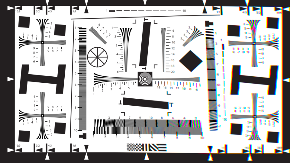 Prism Refraction applied to ISO 12233 chart