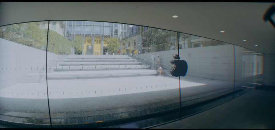 Prism Refraction applied to Image 2 · color-graded image captured with an iPhone 17 Pro and a 1.55× anamorphic adapter (ProRes RAW Open Gate)