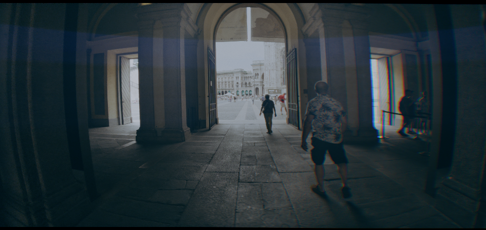Prism Refraction applied to Image 3 · color-graded image captured with an iPhone 17 Pro and a 1.55× anamorphic adapter (ProRes RAW Open Gate)