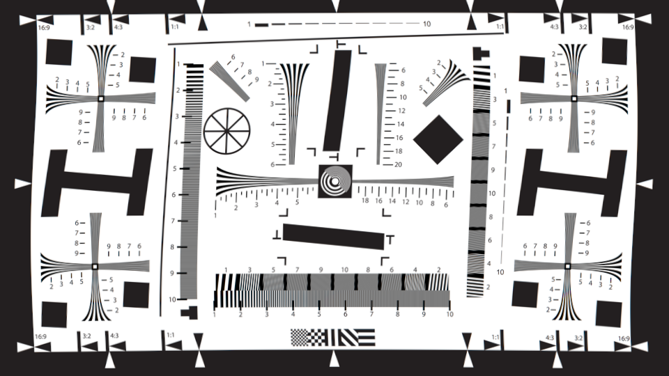 Refractive Irregularity applied to ISO 12233 chart