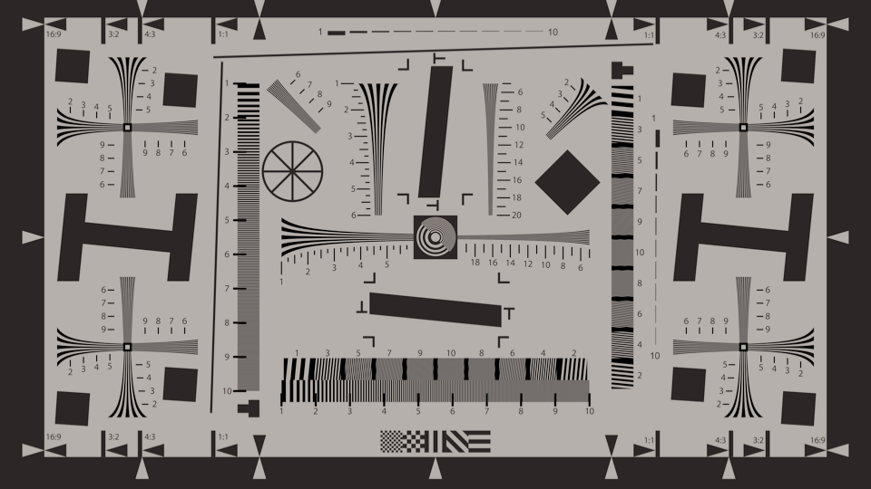 Transmission applied to ISO 12233 chart