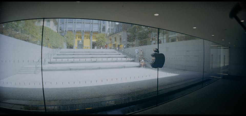 Vignette applied to Image 2 · color-graded image captured with an iPhone 17 Pro and a 1.55× anamorphic adapter (ProRes RAW Open Gate)