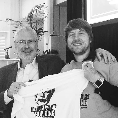 Steve Blank and Vidar Andersen at Stanford